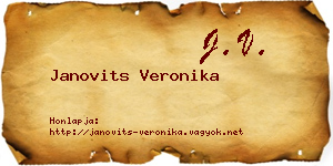 Janovits Veronika névjegykártya
